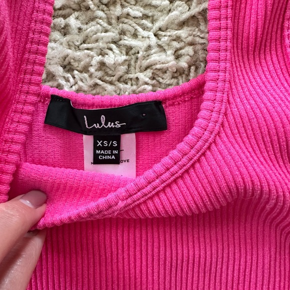 Lulu's Fuchsia Ribbed Tank Top - Picture 2 of 3